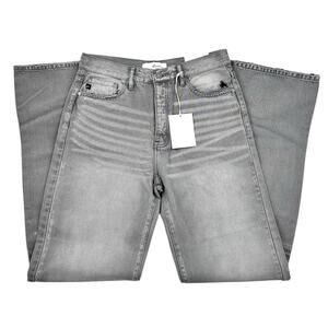 KanCan Alessia Ultra High Rise 90's Flare Light Gray Denim Jeans Size 9